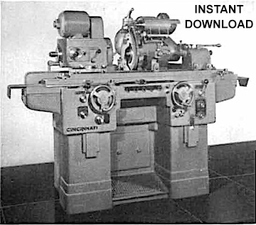 CINCINNATI 4" Plain-Model OH and 10" Universal Hydraulic Grinding Machine Model OL, Parts Manual