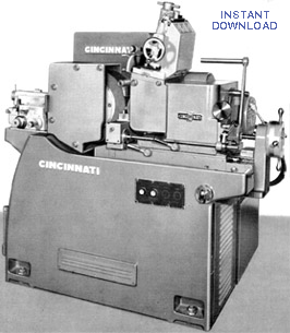 CINCINNATI 107-4 Centerless Grinding Machine Operations & Instructions Manual