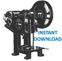 Alva Allen Model B-2  2-Ton Punch Press Operating Instructions & Parts List 