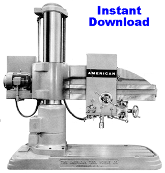 American Tool Works Hole Wizard Deluxe 13', 15" & 17", 32 Speeds Radial Drill Parts Catalog (Bulletin No. 441)