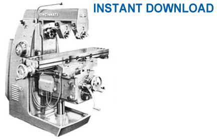 CINCINNATI Cinel 60 Milling Machine Parts & Service Manual