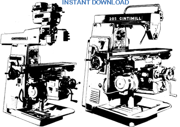 CINCINNATI CINTIMILL and CINTIVERSAL Mill Instructions and Repair Parts Manual