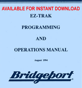 Bridgeport EZ-Trak Programming & Operations Manual