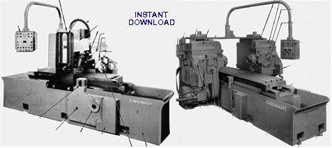 CINCINNATI 300, 400, & 500 Series Hypowermatic Milling Machines Plain, Duplex and Tracer Controlled (80's Vintage) Parts & Service Manual