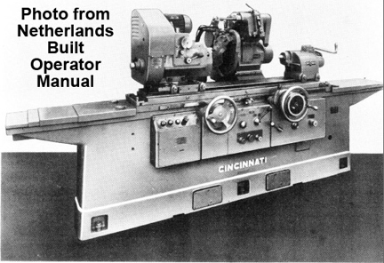 Cincinnati Netherlands Built Universal Grinder Manual Package