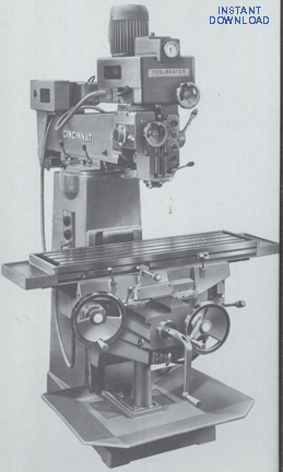 Cincinnati Toolmaster MT Milling Machines Operator Instruction Manual